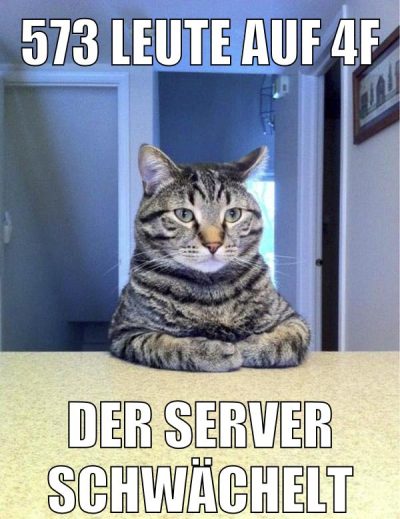 573 leute auf 4f der server schwächelt