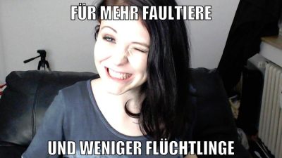 für mehr faultiere und weniger flüchtlinge