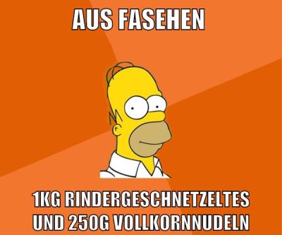 aus fasehen 1kg rindergeschnetzeltes und 250g Vollkornnudeln
