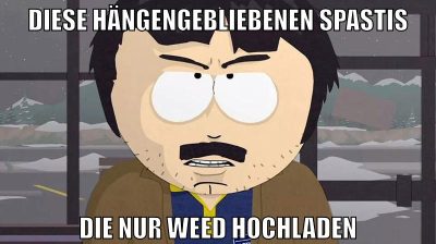 diese hängengebliebenen spastis die nur weed hochladen