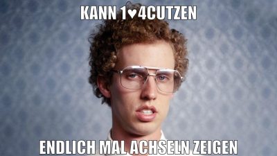 kann 1♥4cutzen endlich mal achseln zeigen