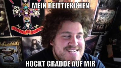 mein reittierchen hockt gradde auf mir