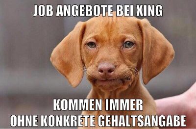 job angebote bei xing kommen immer ohne konkrete gehaltsangabe