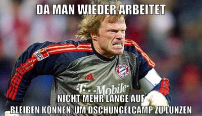 da man wieder arbeitet nicht mehr lange auf bleiben können, um dschungelcamp zu lunzen
