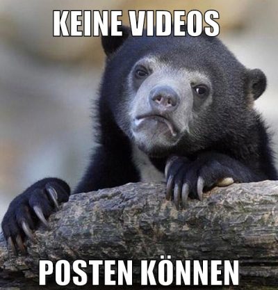 keine videos POSTEN KÖNNEN