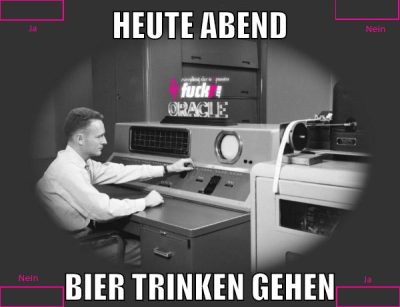 heute abend bier trinken gehen