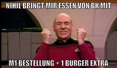 nihil bringt mir essen von bk mit m1 bestellung + 1 burger extra