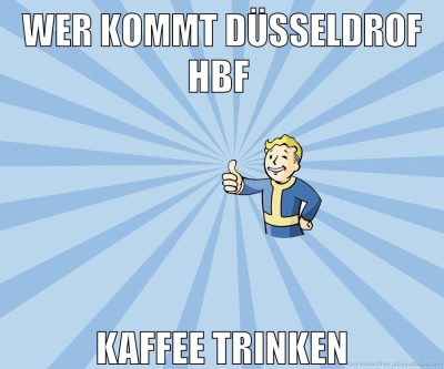 wer kommt düsseldrof HBF Kaffee trinken
