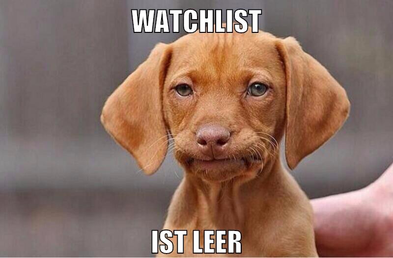 watchlist ist leer