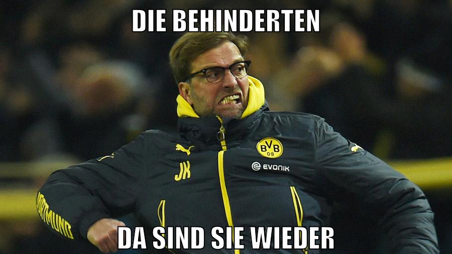 Die Behinderten da sind sie wieder