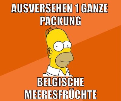 ausversehen 1 ganze  packung belgische meeresfrüchte