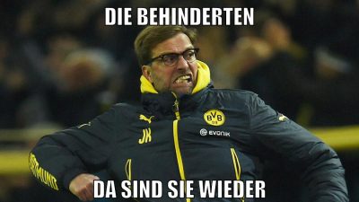 Die Behinderten da sind sie wieder