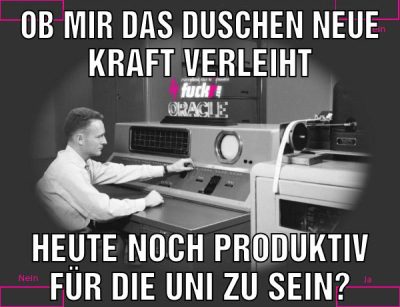 ob mir das duschen neue kraft verleiht heute noch produktiv für die uni zu sein?