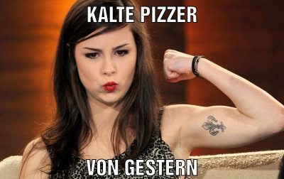 kalte pizzer von gestern
