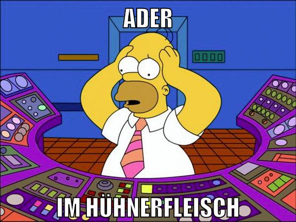 ader im hühnerfleisch