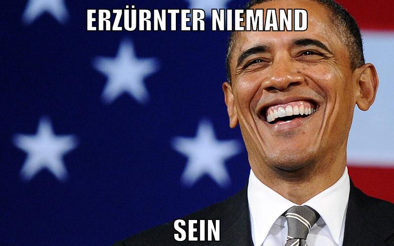 erzürnter niemand sein