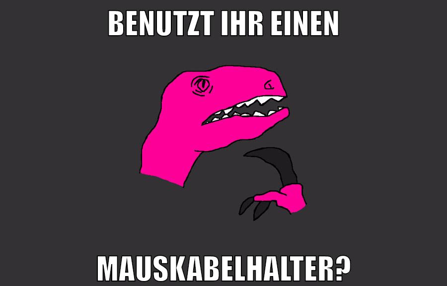 benutzt ihr einen mauskabelhalter?