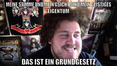 meine stimme und mein gsicht sind mein geistiges eigentum das ist ein grundgesetz