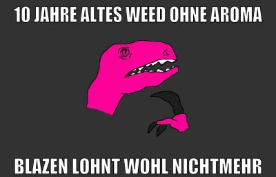 10 Jahre altes Weed ohne Aroma Blazen lohnt wohl nichtmehr