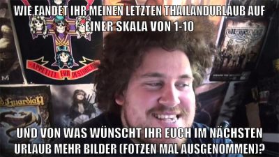wie fandet ihr meinen letzten thailandurlaub auf einer skala von 1-10 und von was wünscht ihr euch im nächsten urlaub mehr bilder (fotzen mal ausgenommen)?