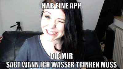 hab eine app die mir sagt wann ich wasser trinken muss