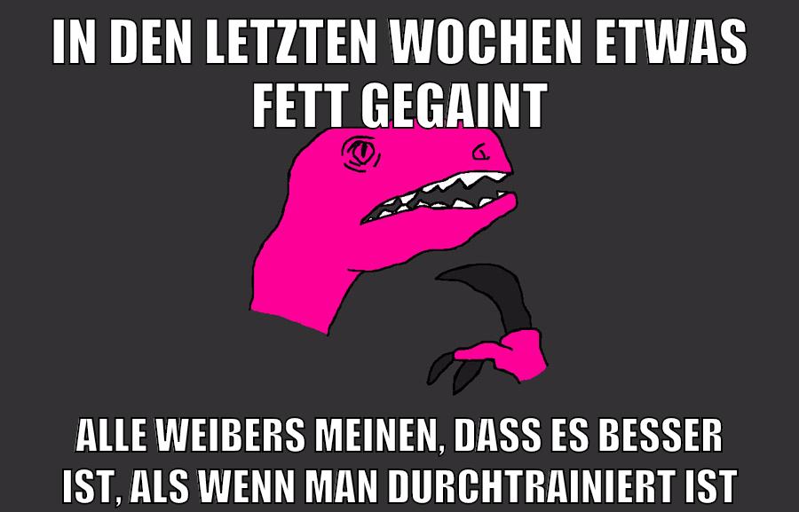 in den letzten wochen etwas fett gegaint alle weibers meinen, dass es besser ist, als wenn man durchtrainiert ist