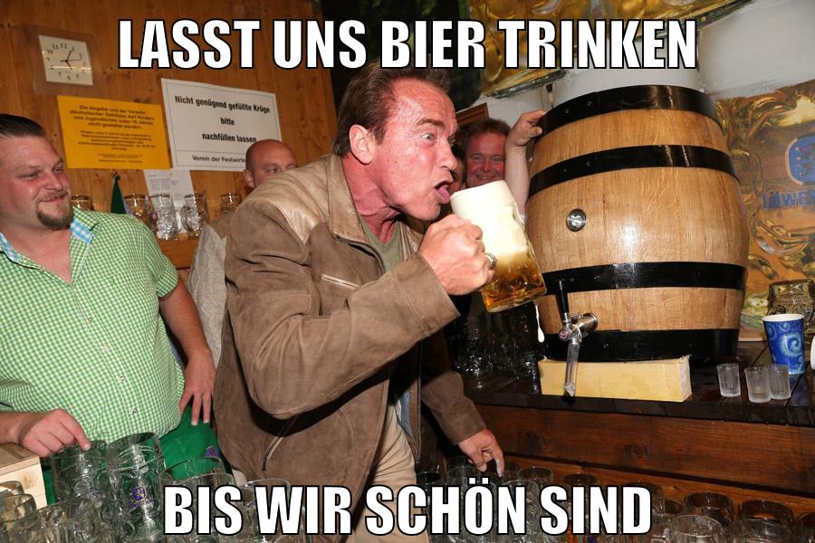 lasst uns bier trinken bis wir schön sind