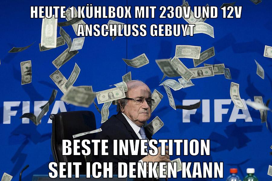 heute 1 kühlbox mit 230V und 12v anschluss gebuyt beste investition seit ich denken kann
