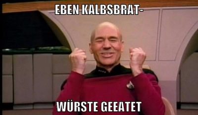 eben kalbsbrat- würste geeatet