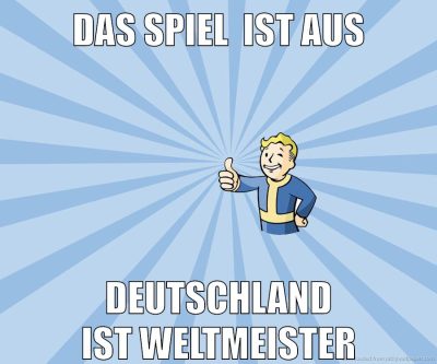 DAS SPIEL  IST AUS DEUTSCHLAND IST WELTMEISTER