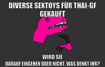 diverse sextoys für thai-gf gekauft wird sie darauf eingehen oder nicht, was denkt ihr?