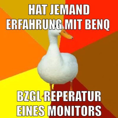 hat jemand erfahrung mit benq bzgl reperatur eines monitors