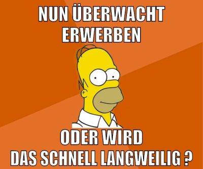 nun überwacht erwerben oder wird das schnell langweilig ?