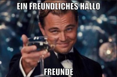 ein freundliches hallo freunde