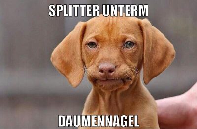 splitter unterm daumennagel