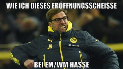 wie ich dieses eröffnungsscheisse bei EM/WM hasse