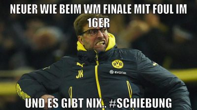 neuer wie beim Wm finale mit foul im 16er und es gibt nix.. #schiebung
