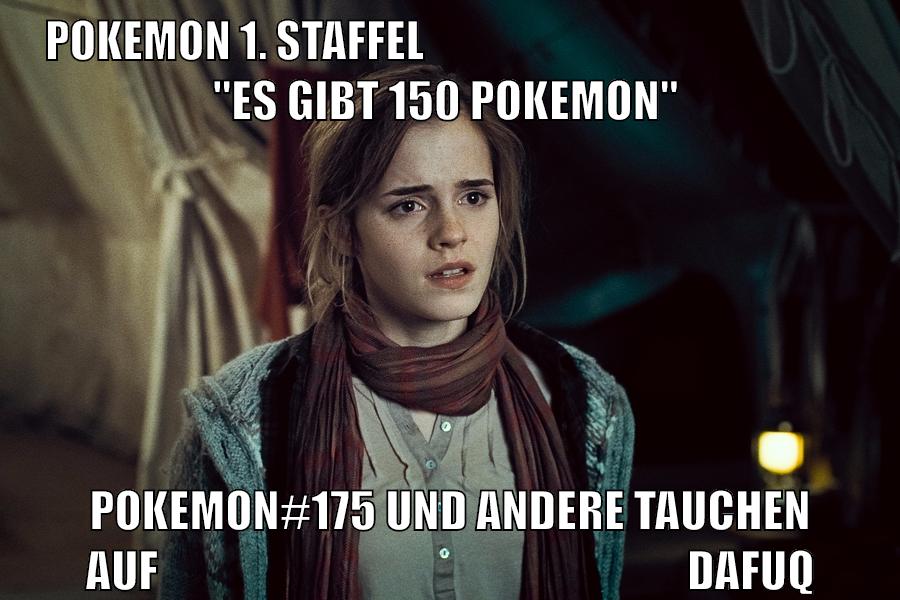 pokemon 1. staffel                                                   "es gibt 150 pokemon" pokemon#175 und andere tauchen auf                                                            dafuq