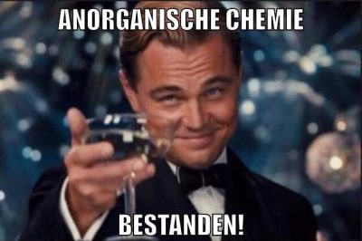 Anorganische Chemie bestanden!
