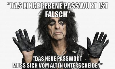 "DAS EINGEGEBENE PASSWORT IST FALSCH" "DAS NEUE PASSWORT MUSS SICH VOM ALTEN UNTERSCHEIDEN"