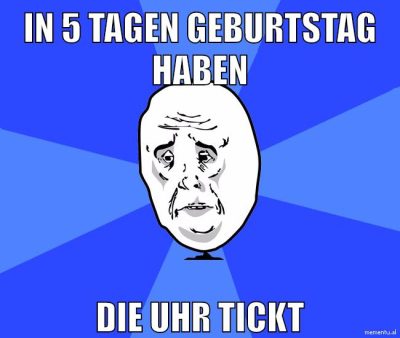 in 5 tagen geburtstag haben die uhr tickt