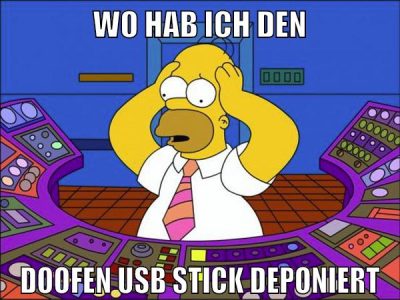wo hab ich den doofen usb stick deponiert
