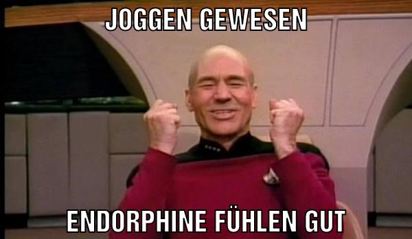 Joggen gewesen Endorphine fühlen gut