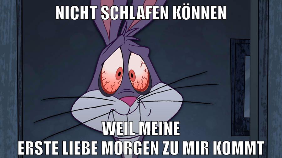 nicht schlafen können weil meine erste liebe morgen zu mir kommt
