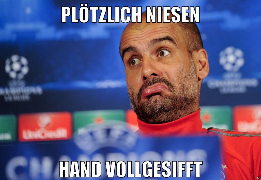 plötzlich niesen hand vollgesifft