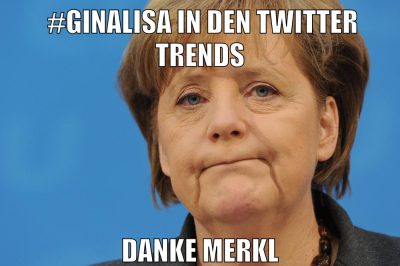 #ginalisa in den twitter trends danke merkl