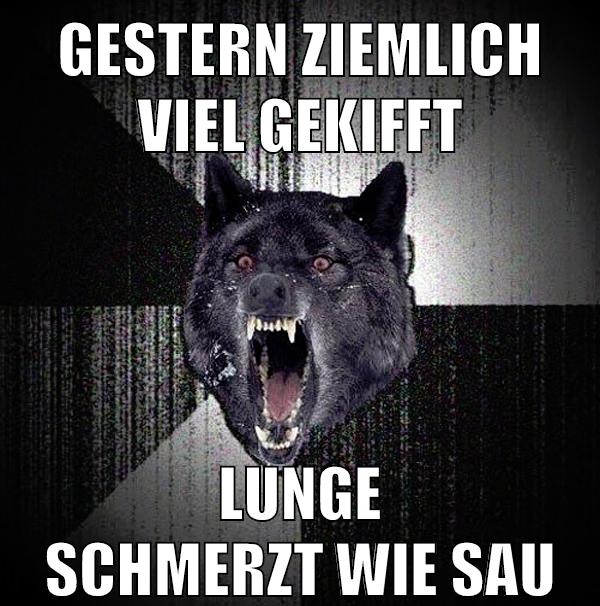 gestern ziemlich viel gekifft lunge schmerzt wie sau