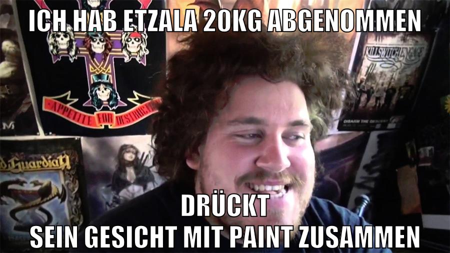 ich hab etzala 20kg abgenommen drückt sein gesicht mit paint zusammen