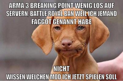 arma 3 breaking point wenig los auf servern, battle royal ban weil ich jemand faggot genannt habe nicht wissen welchen mod ich jetzt spielen soll