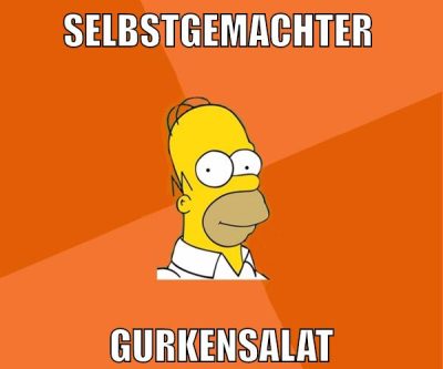 selbstgemachter gurkensalat